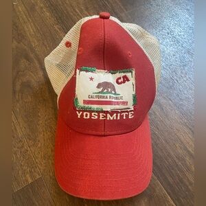 Red Yosemite California Republic Trucker Hat